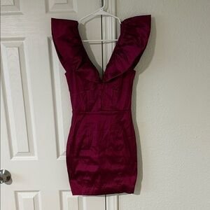 Fashion Nova Corset Mini Dress with Dramatic Sleeves